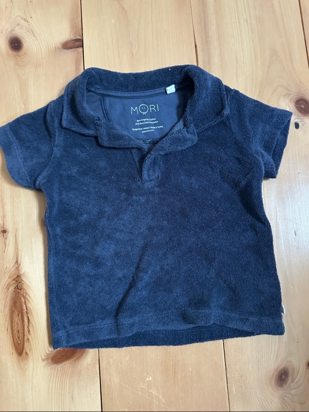Navy Terry Polo Mori 18-24mo